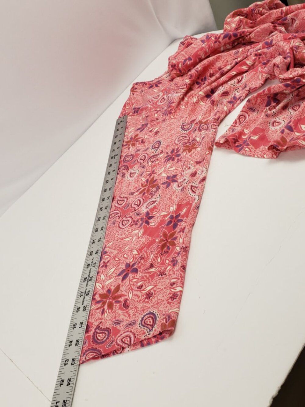Woman Within 2X Pink Floral 3/4 Sleeve Paisley Top Blouse Womens Plus - Picture 10 of 13